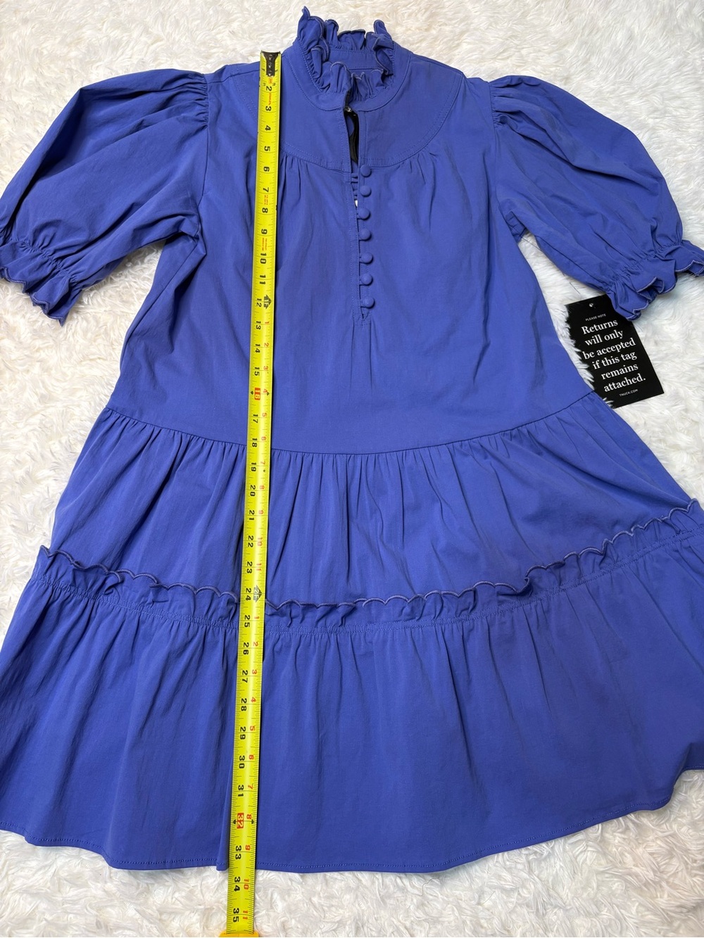 Tuckernuck Pomander Place Azure Blue Selena Mini Dress, NWT size xsmall - Picture 4 of 9